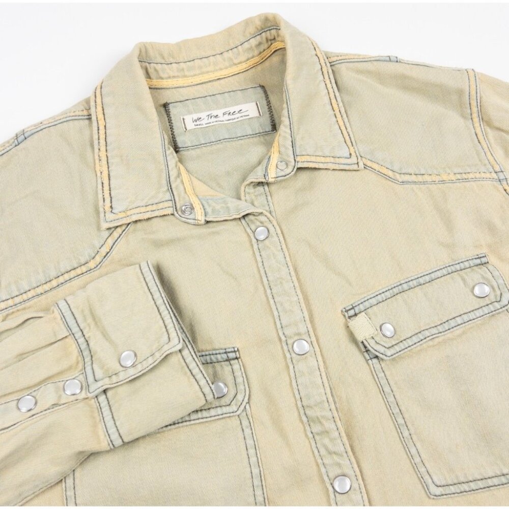 We The Free Tan Button Down Shirt